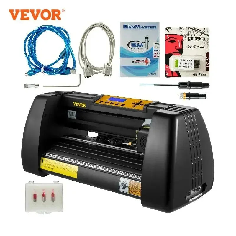 VEVOR Vinyl Cutter Machine Cutting Plotter 14Inch Computer Windows Software 3 Blades 1 Pen Holder Printer for Advertisement