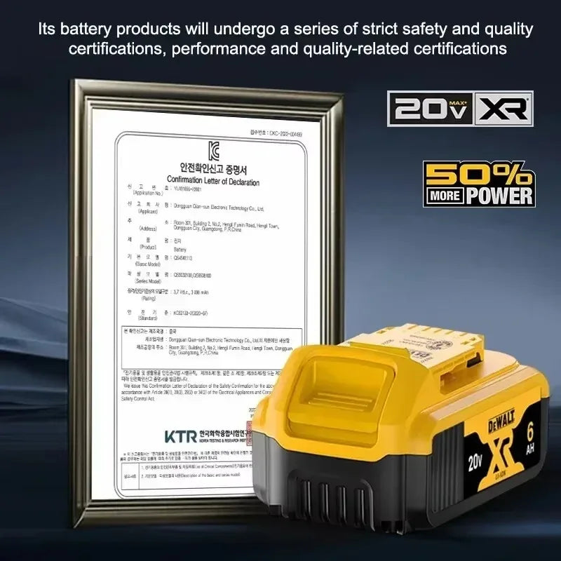 Dewalt 18V/20V 6.0Ah Li-Ion Power Tool Battery