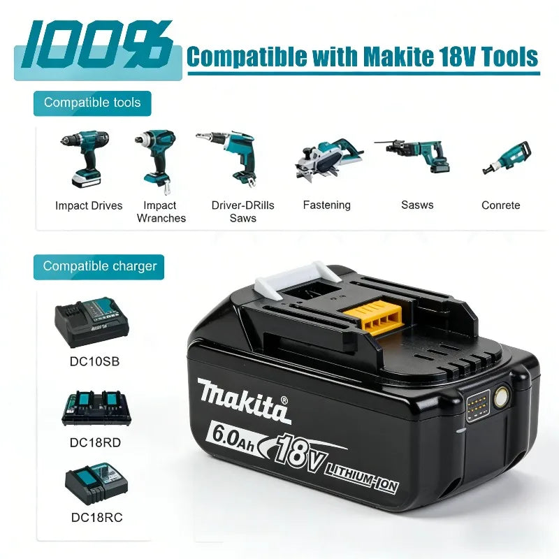 Makita 18V Li-Ion Akumuliatorius 3.0Ah 6.0Ah 9.0Ah