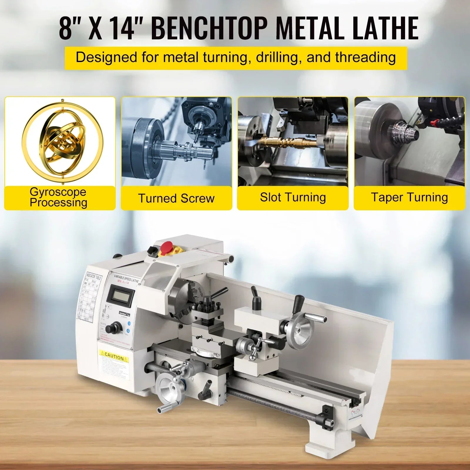 VEVOR Pro Leg Stretcher 220LBS Leg Stretch MachineMetalLathePrecisionToolMiniLatheVariableSpeedMiniMetalLathe