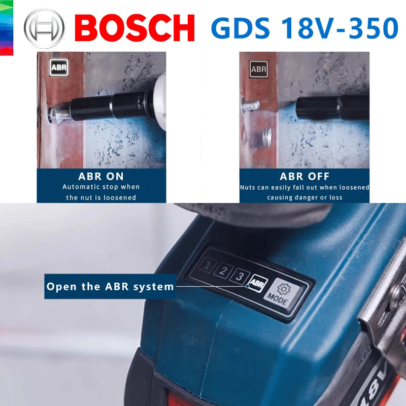 Bosch GDS 18V-350 1/2" Akumuliatorinis Smūginis Veržlias