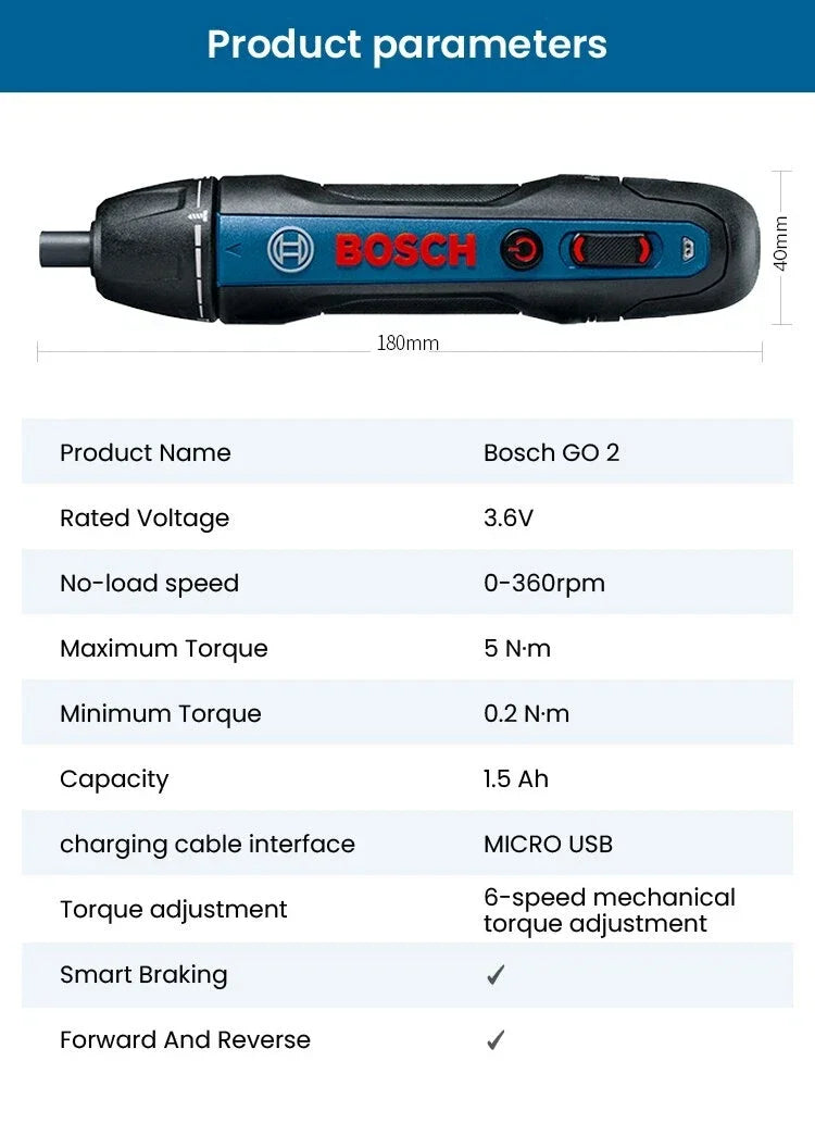 Bosch GO 2 3.6V Precision Screwdriver