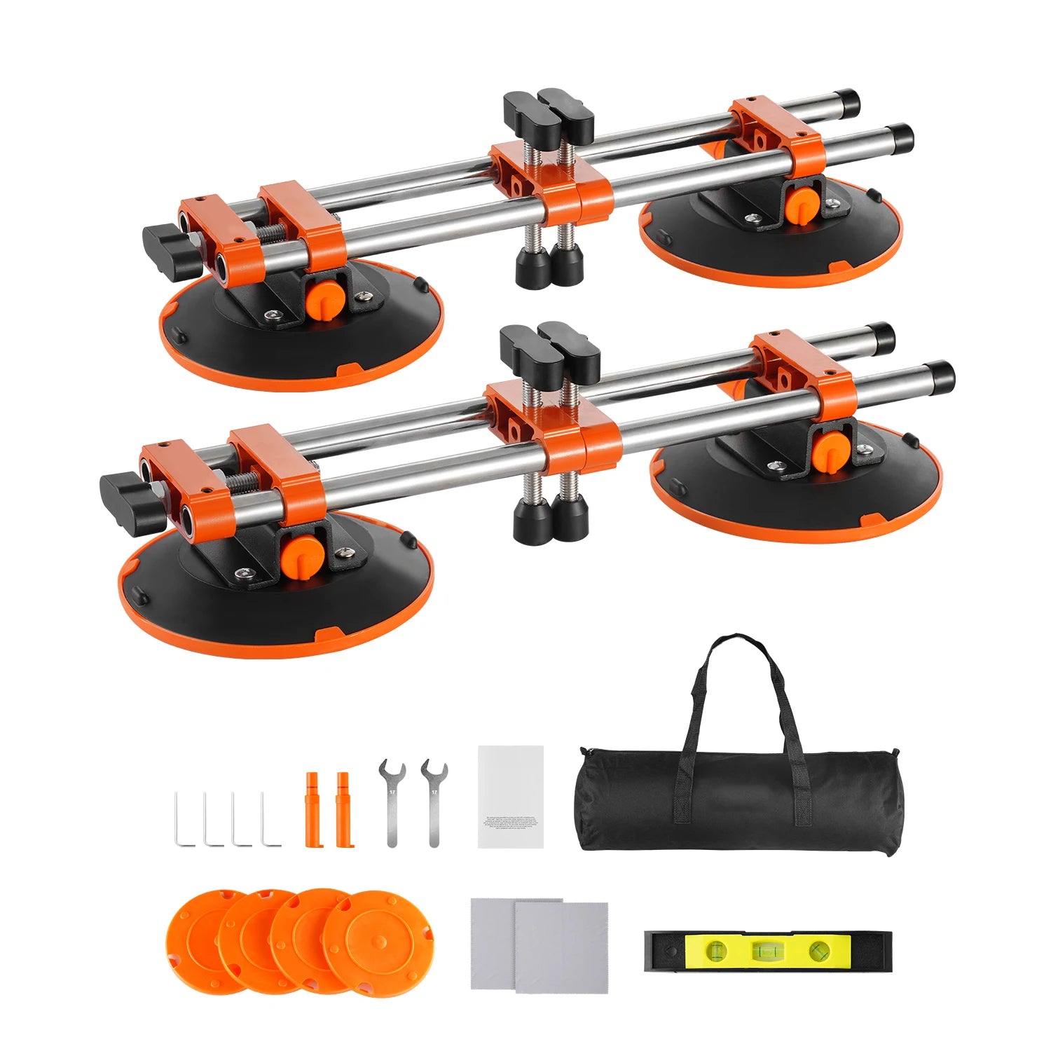 SucceBuy 2 Packs Manual Seamless Stone Seam Setter with 6in Vacuum Suction Cups Marble Stone Splicing Installation Tool for Tile
