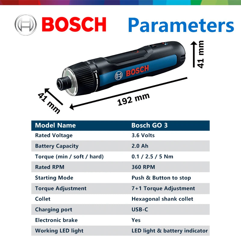 Bosch GO 3 Akumuliatorinis Elektrinis Atsuktuvas