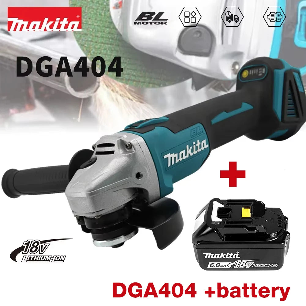 Makita DGA404 125mm 18V Akumuliatorinis Kampinis Šlifuoklis