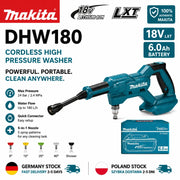 Aukšto Slėgio Ploviklis Makita DHW180 Be Laido
