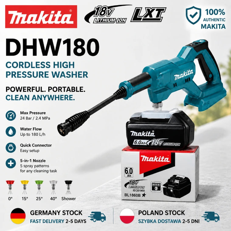 Makita DHW180 Nešiojamas Aukšto Slėgio Ploviklis