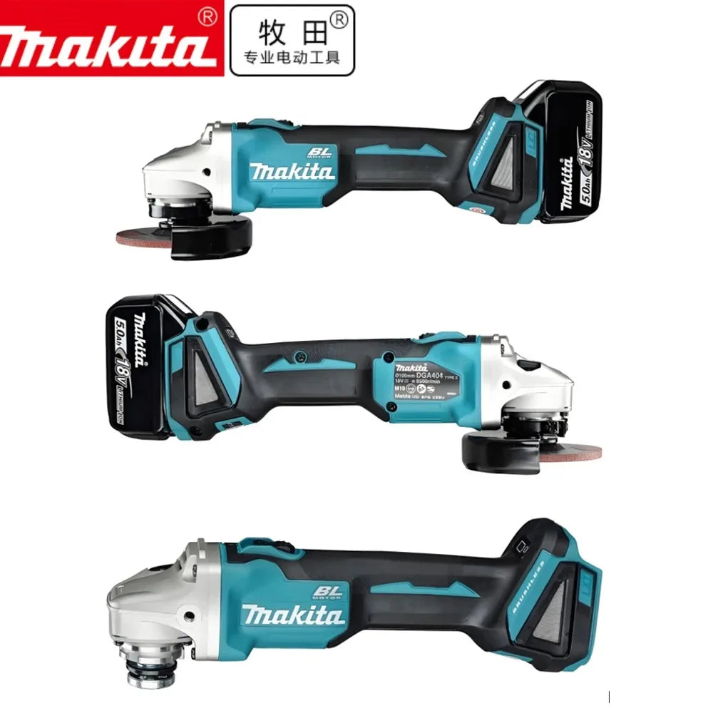 Makita DGA404 125mm kampinis šlifuoklis, atsparus vandeniui