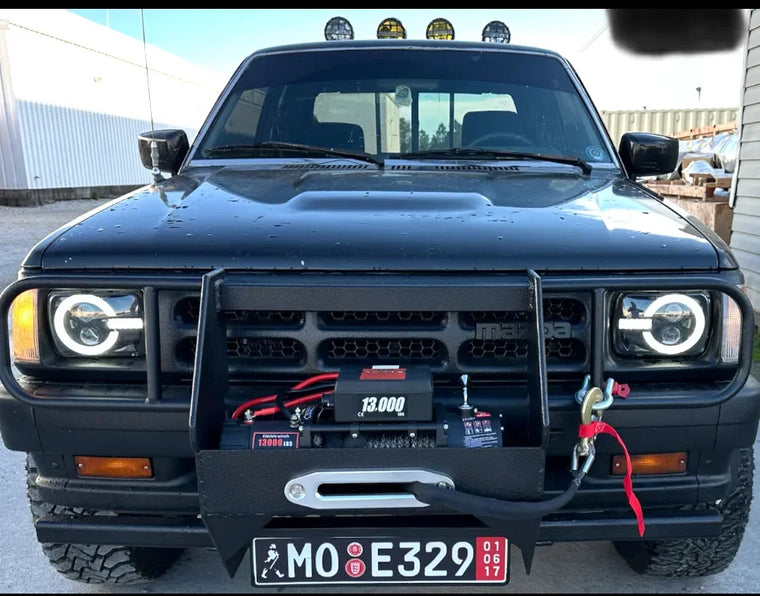 VEVOR 13 500 lbs (6123 kg) elektrinė gervė su sintetiniu lynu ir belaidžiu valdymu, 12 V