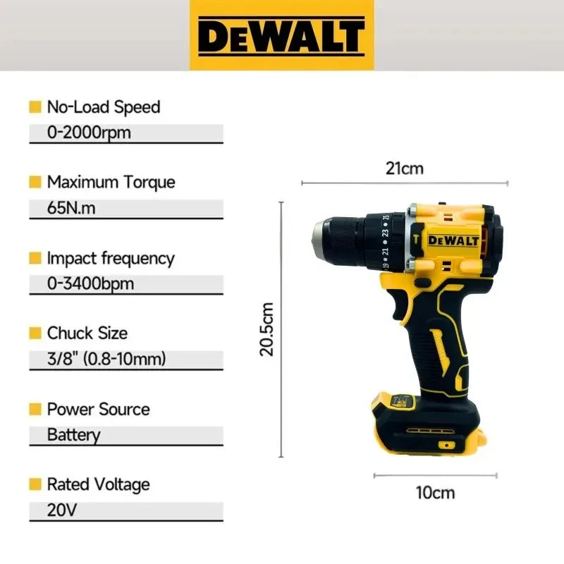 DEWALT DCD805 Kompaktiškas Elektrinis Atsuktuvas 20V