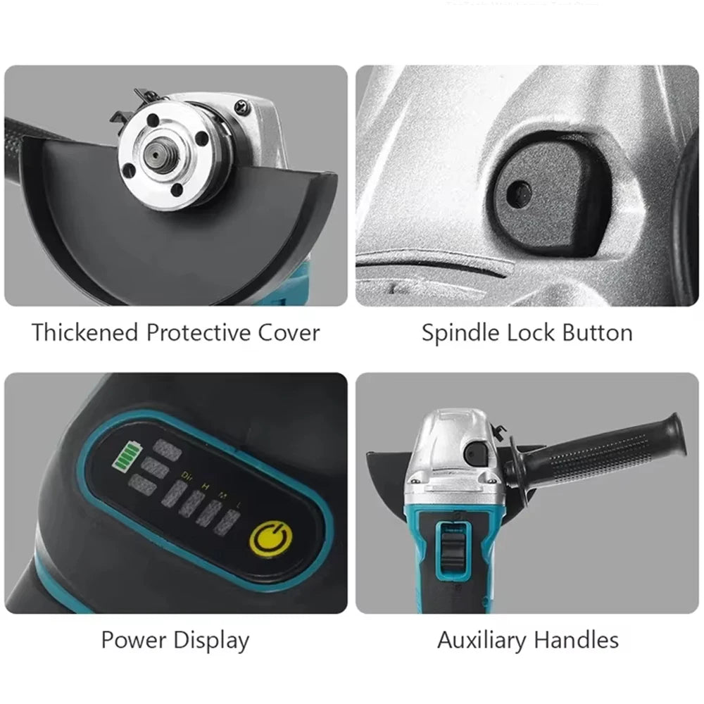 Makita DGA404 125mm Kampinis Šlifuoklis Li-Ion Akumuliatorinis