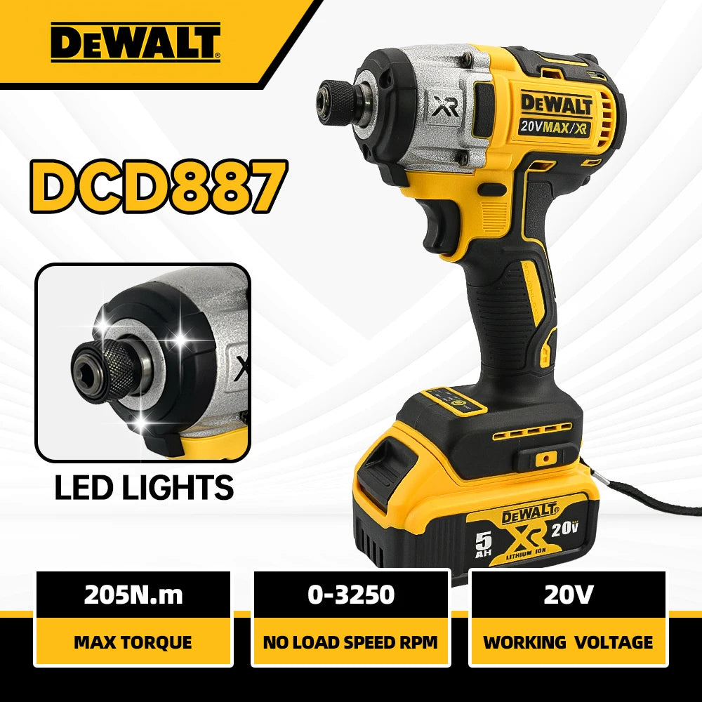 Dewalt DCD887 20V Cordless Brushless Impact Screwdriver