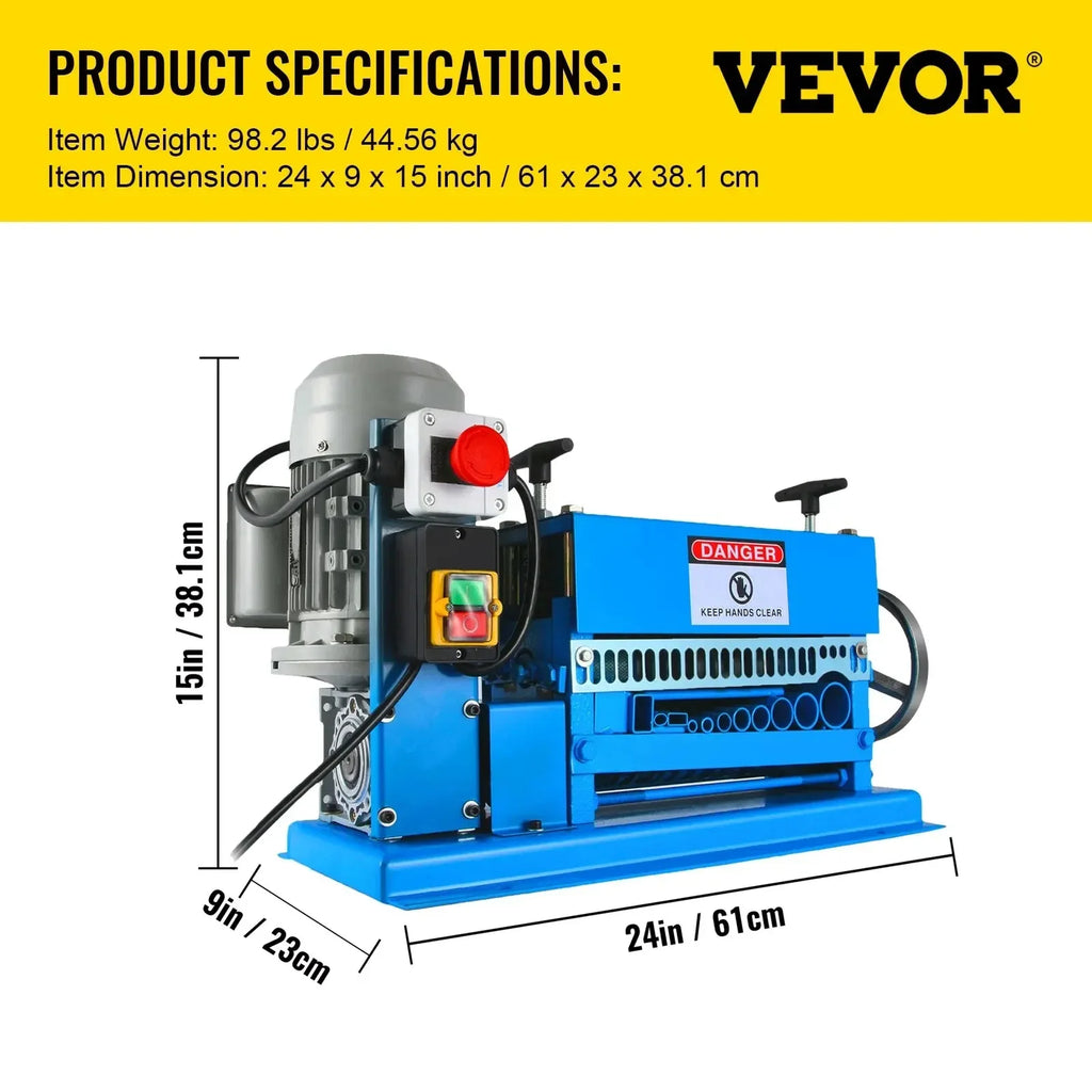 VEVOR Pro Leg Stretcher 220LBS Leg Stretch MachineElectricWireStrippingMachine10Blades370WPortableCableStripper