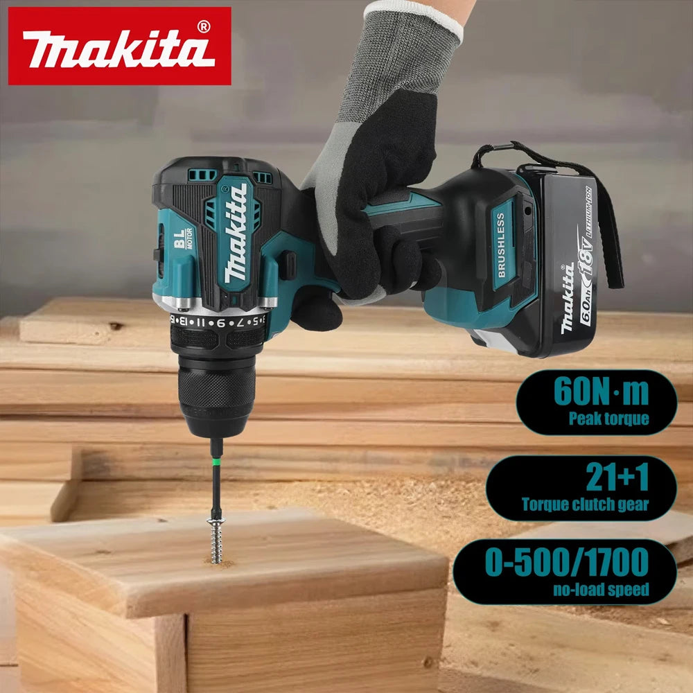 Makita DDF487 18V Bešepetėlinis Akumuliatorinis Gręžtuvas