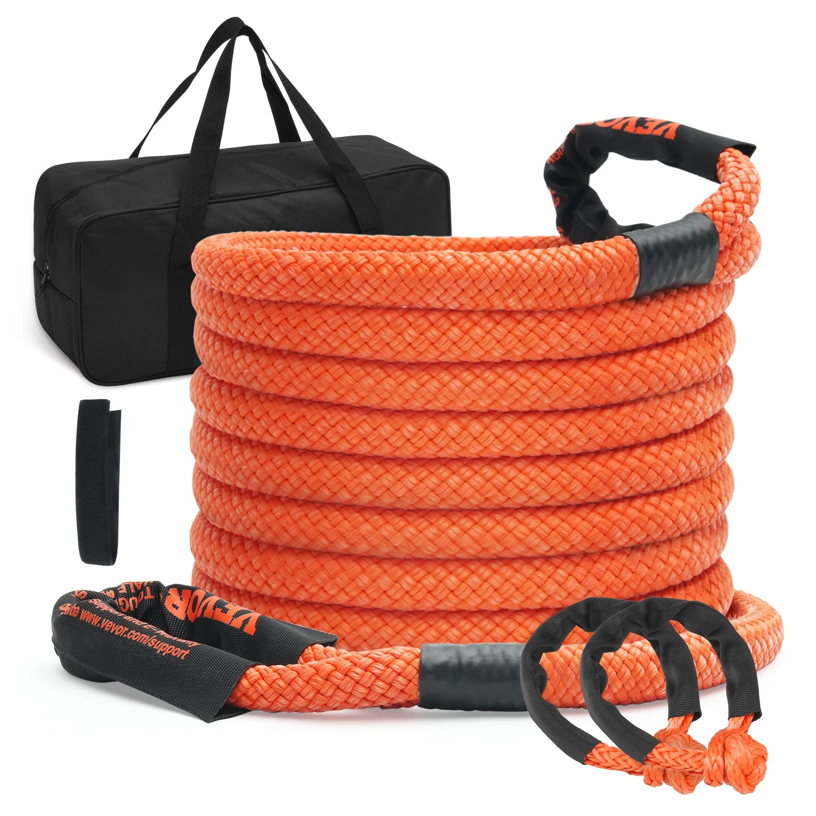 VEVOR 20/30ft Car Towing Rope Off Road Snatch Tow Strap of Rescue Recovery Resistant Which Rope for Jeep Car Truck ATV Tractor
