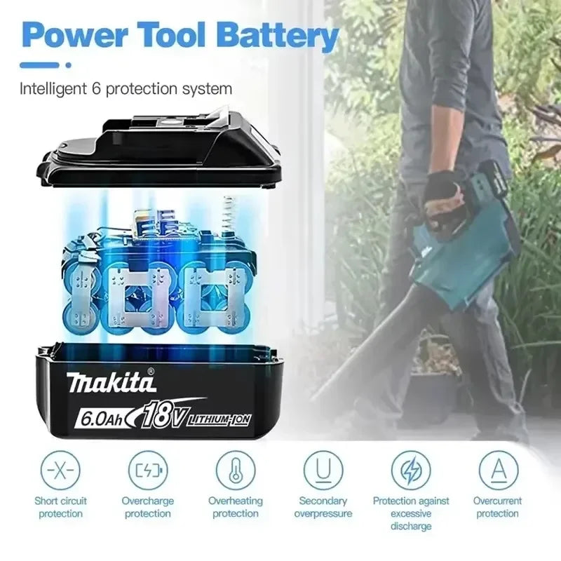 Makita BL1850 18V 6Ah Baterija Su BL1830 BL1860 BL1850B