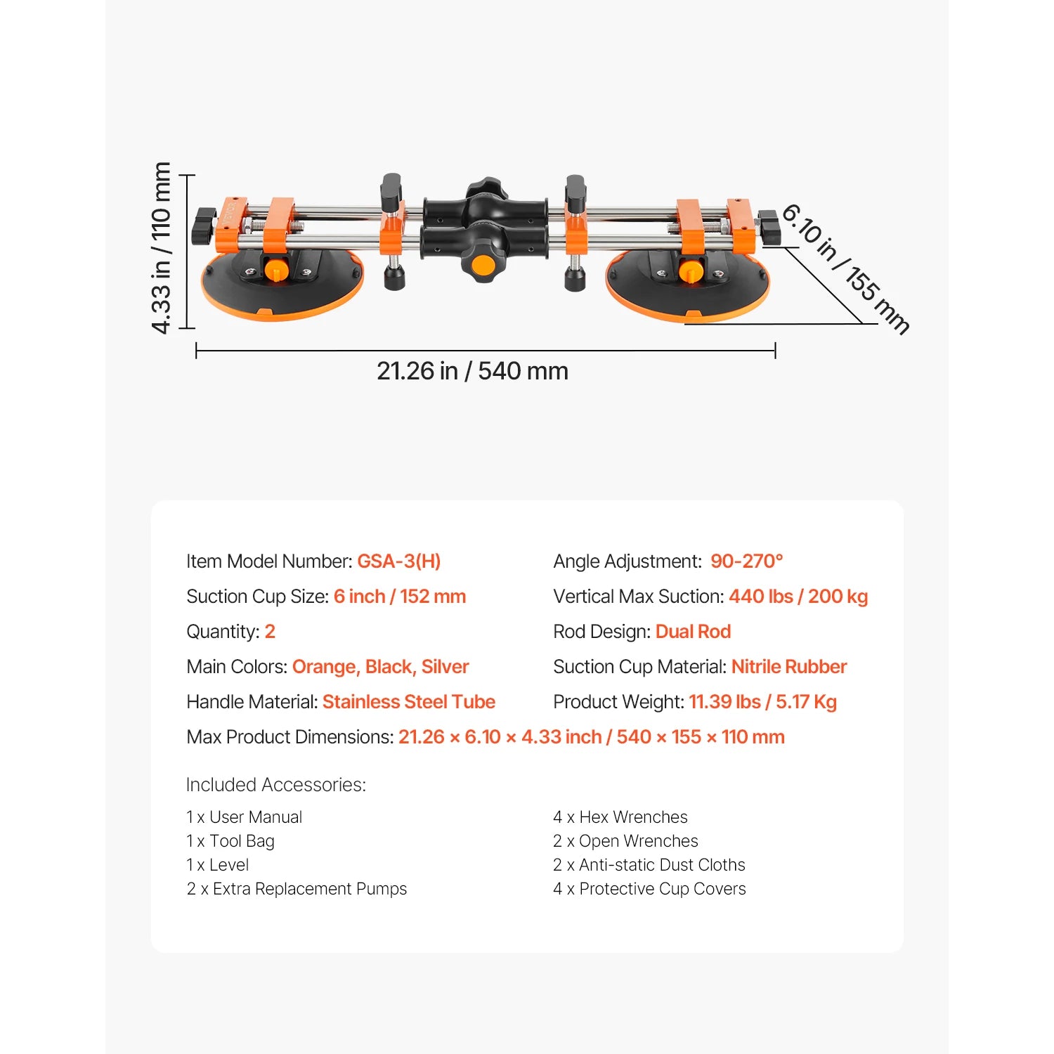 SucceBuy 2 Packs Seamless Granite Seam Setter 90°-120° Adjustable with 6in Suction Cups Seam Joiner for Tile Joining & Leveling