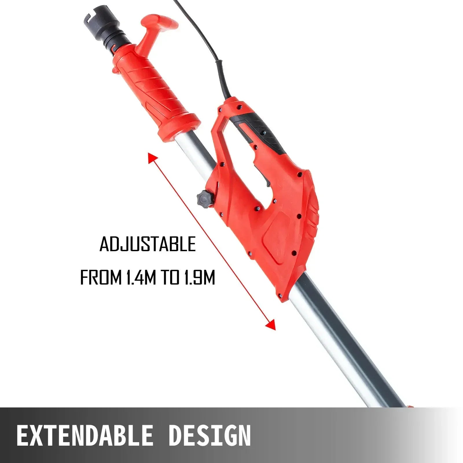 VEVOR Drywall Sander 750W, Foldable Sheetrock Sander, Variable Speed 800-1750 RPM, Wall Sander, w/LED Strip Light and Vacuum Bag