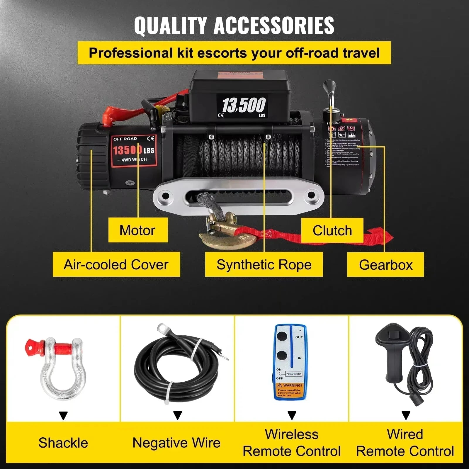 VEVOR Electric Winch 13500lbs