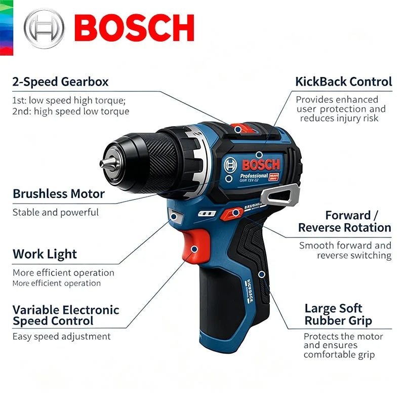Bosch GSR 12V-32 Akumuliatorinis Gręžtuvas