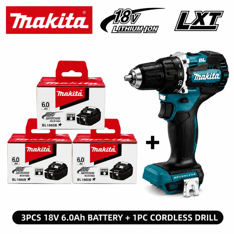 Akumuliatorinis gręžtuvas-suktuvas Makita DDF487 18V LXT