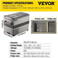 VEVOR Car Mini Refrigerator Mini Fridge 35-55L Freezer Portable Compressor Cooler 12/24V DC 110-240V Ice Box for Camping