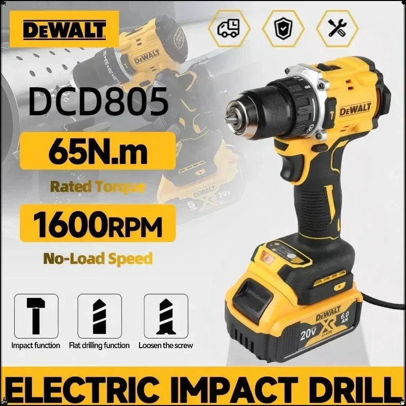 DEWALT DCD805 Kompaktiškas Elektrinis Atsuktuvas 20V