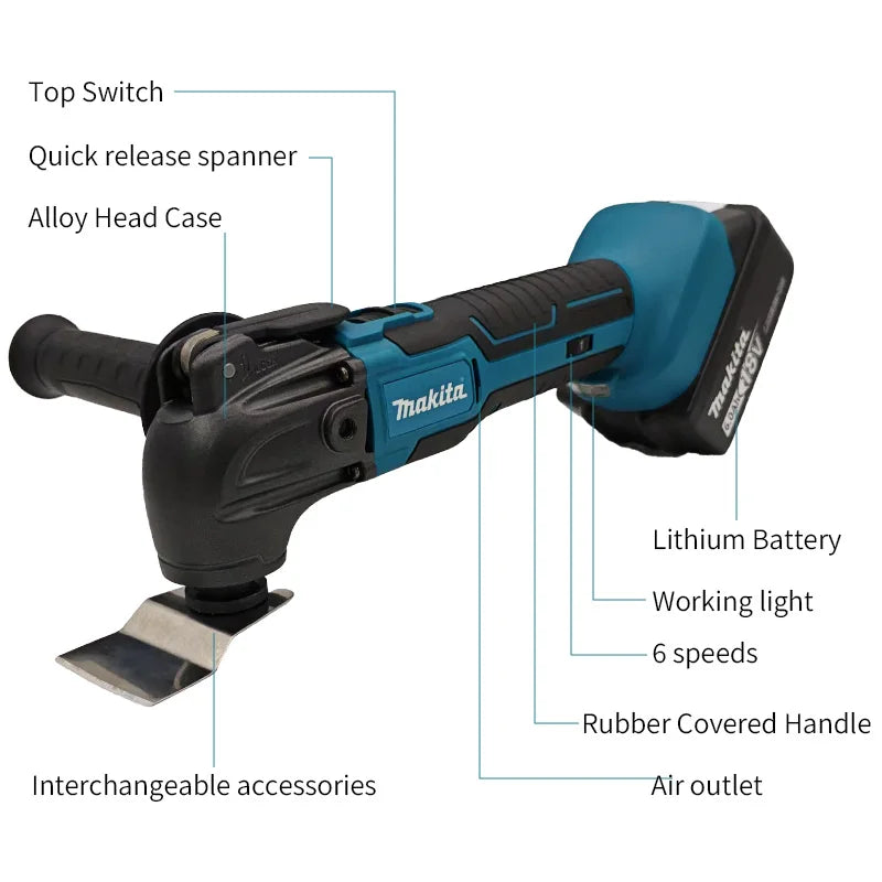 Makita 18V Cordless Oscillating Tool with 6 Speeds