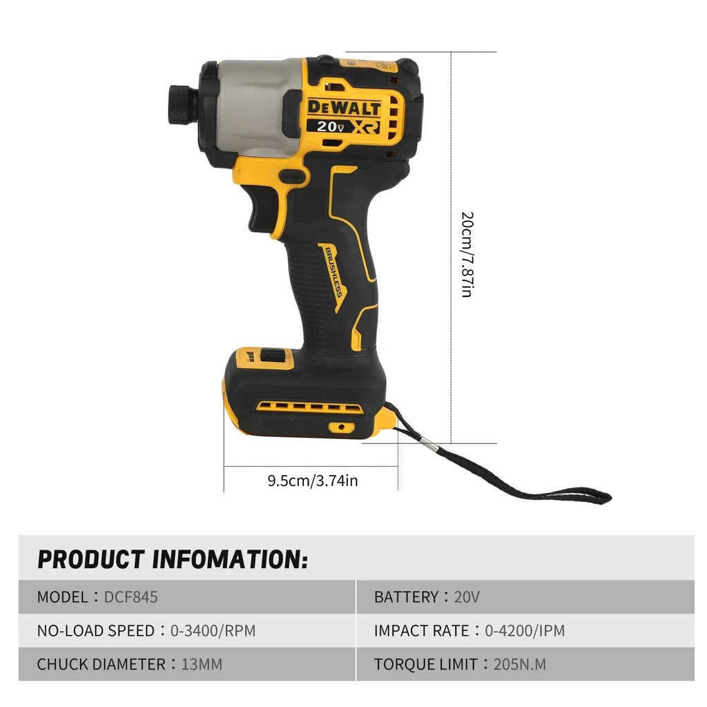 DEWALT 20V Brushless Cordless Impact Electric Driver DCF845