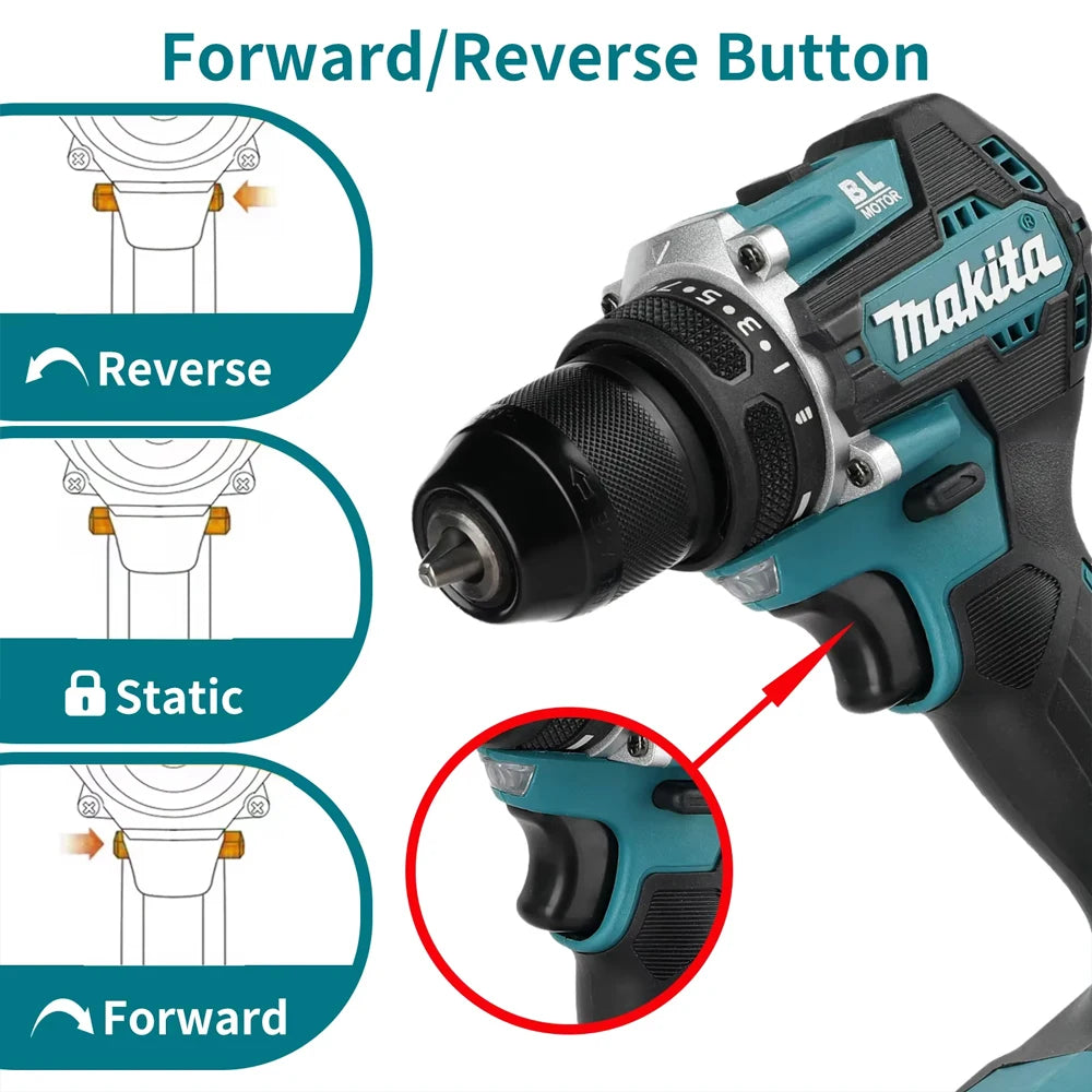 Makita DDF487 18V Bešepetėlinis Akumuliatorinis Gręžtuvas