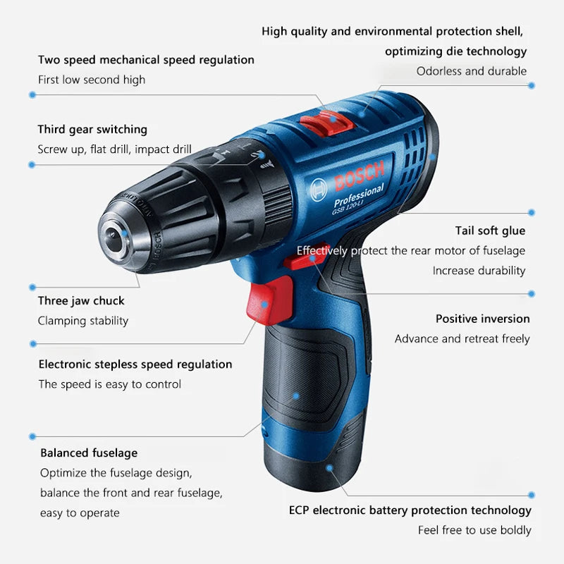 Bosch GSR 120-Li Brushless Cordless Electric Drill