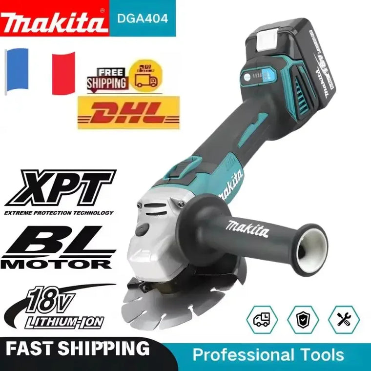 Makita DGA404 125mm 18V 6.0Ah Brushless Angle Grinder