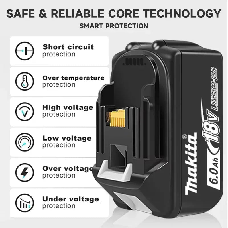 Makita BL1850 18V 6Ah Baterija Su BL1830 BL1860 BL1850B