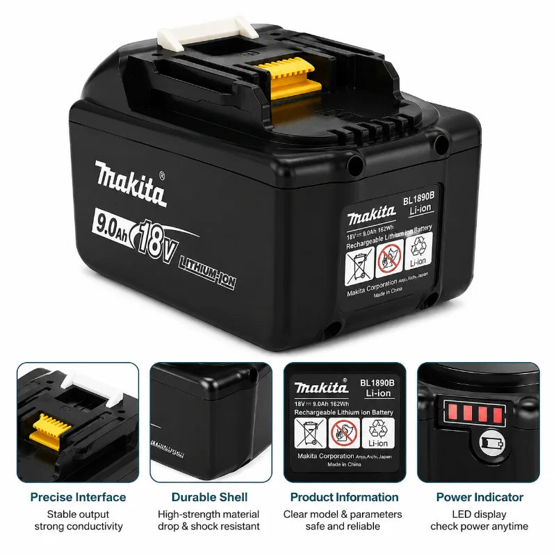 Makita 18V 9.0Ah Li-Ion Akumuliatorius BL1890