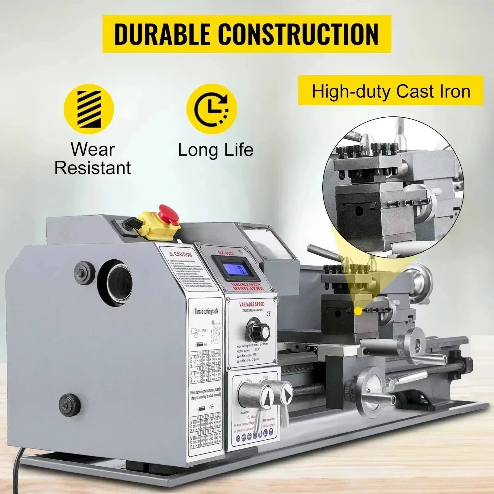 VEVOR Metal Lathe Mini