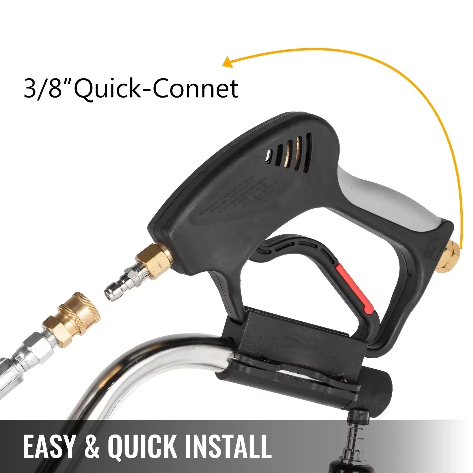 VEVOR Surface Cleaner 18 Inch Flat Surface Cleaner for Pressure Washer 4000psi Pressure with 3/8 Quick Connector Surface Cleaner