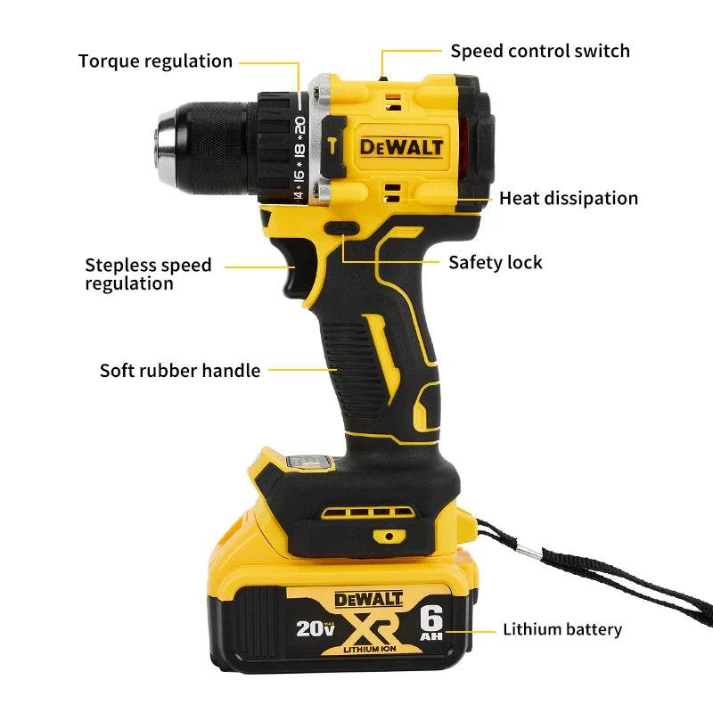 DeWalt DCD805 20V Brushless Akumuliatorinis Gręžtuvas