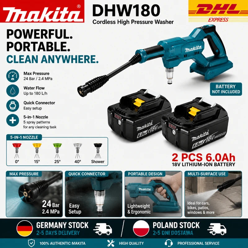 Aukšto Slėgio Ploviklis Makita DHW180 Be Laido
