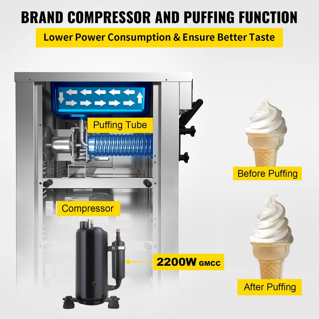 VEVOR Pro Leg Stretcher 220LBS Leg Stretch MachineCommercialSoftIceCreamMachinePreCoolingatNight