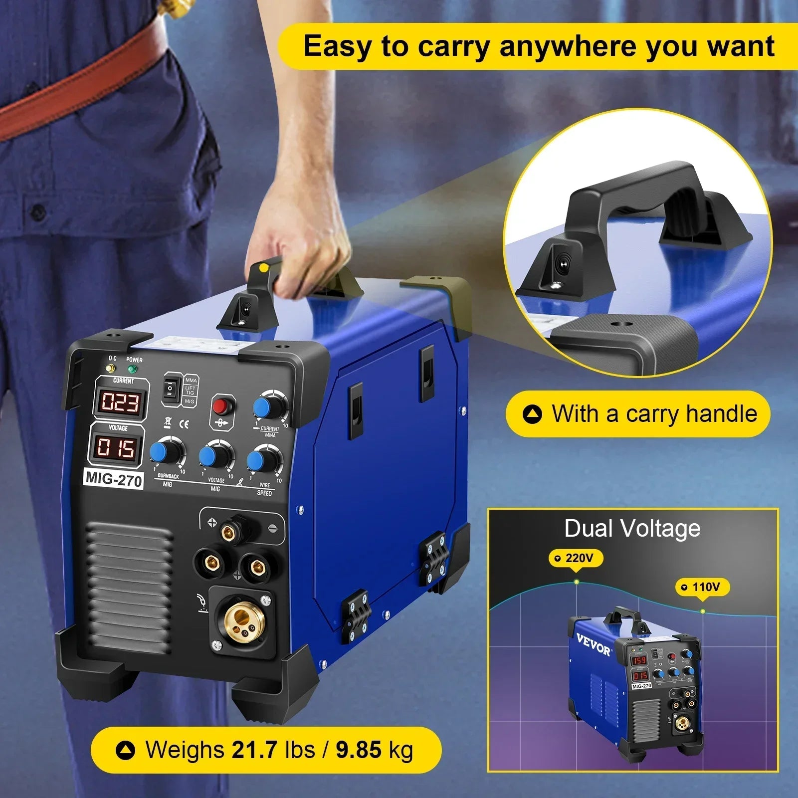VEVOR Pro Leg Stretcher 220LBS Leg Stretch MachineMophornMIGWelder,270AmpMIG/TIG