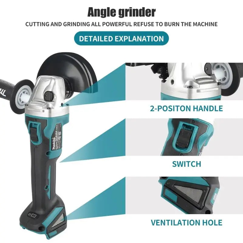 Makita DGA504 18V Elektrinis Kampinis Šlifuoklis