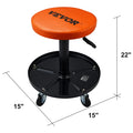 VEVOR Mechanic Stool 250 LBS Rolling Pneumatic Creeper Garage/Shop Seat Padded Rolling Workshop Stool for Garage Auto Repair