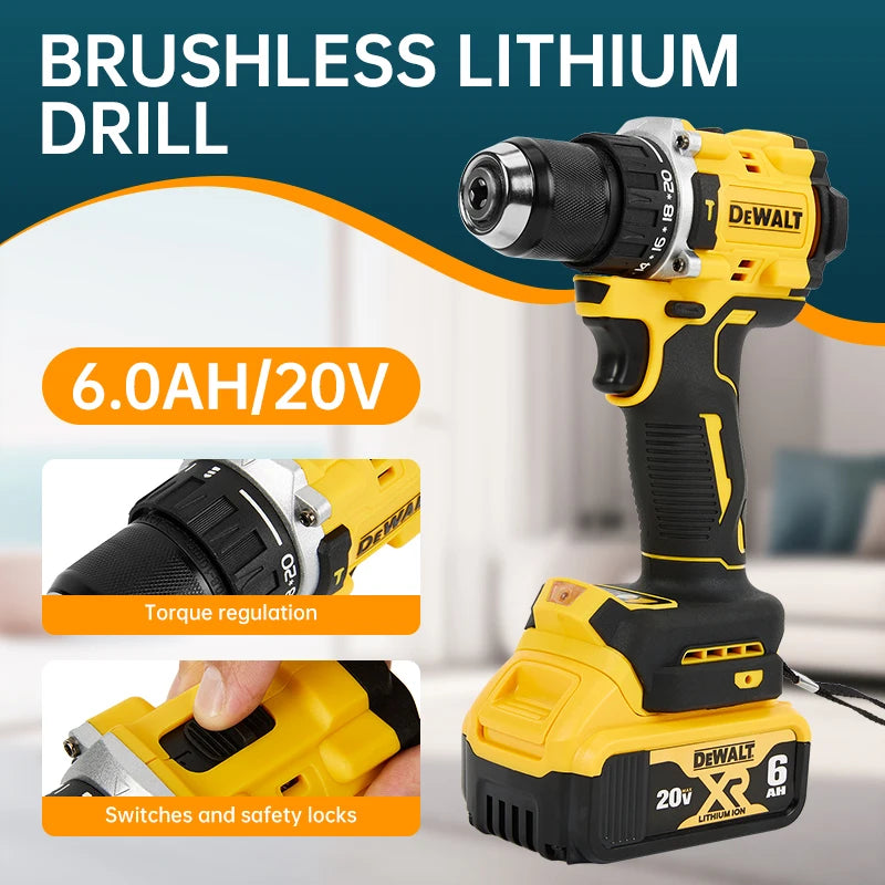 DeWalt DCD805 20V Brushless Akumuliatorinis Gręžtuvas
