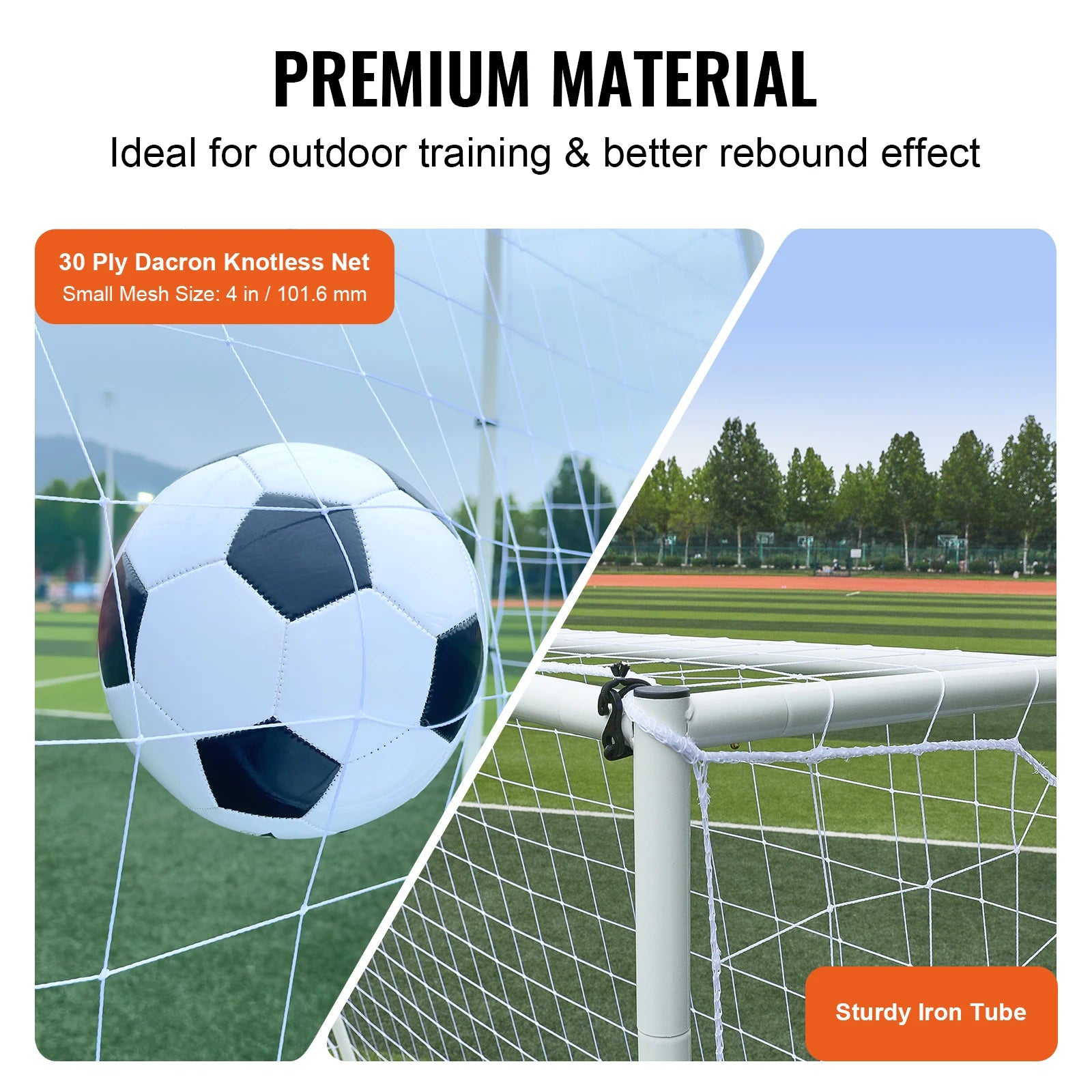 VEVOR Soccer Rebound Trainer Iron Soccer Training Equipment Sports Football Rebounder Wall for Practicing Solo Training Passing