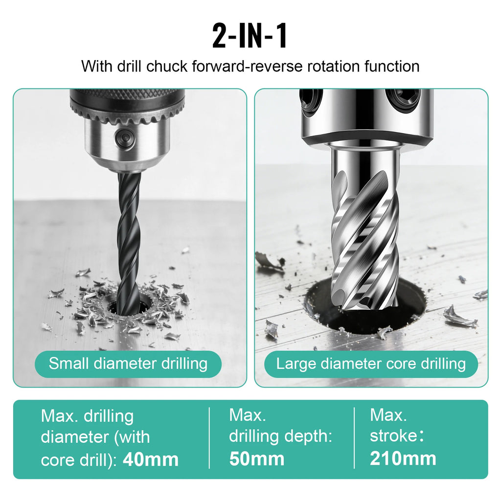 SIHAO 1450W/1550W 1.57/2" Electric Drilling Machine Magnetic Drill Press Boring Diameter Power Drill 750/820PRM Drill