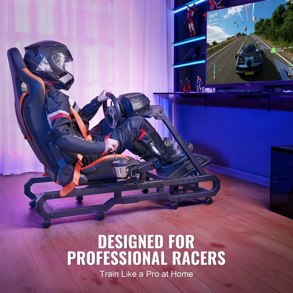 VEVOR Racing Wheel Stand For Logitech G923/G920/G29 Heavy Duty Steel Driving Simulator Cockpit-Thrustmaster T248P Load 330 LBS