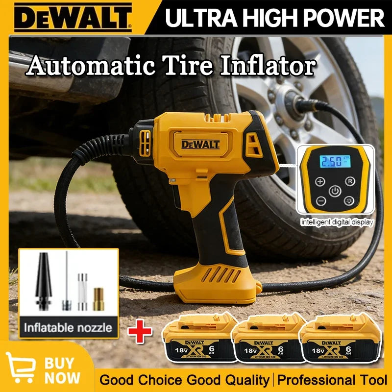 Dewalt Automatinis Padangų Pūstuvas Su Skaitmeniniu Slėgio Matuokliu