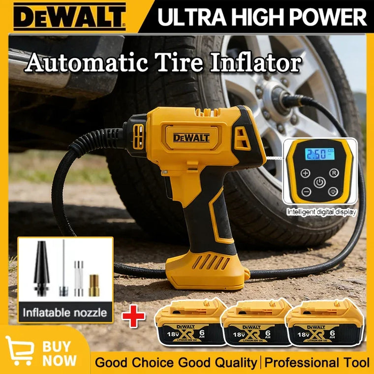 Dewalt Automatinis Padangų Pūstuvas Su Skaitmeniniu Slėgio Matuokliu