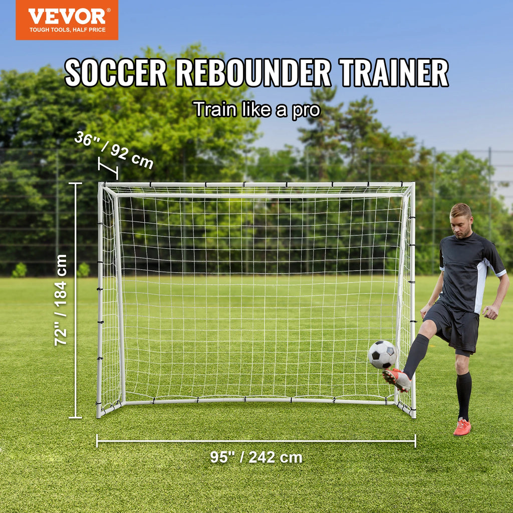 VEVOR Soccer Rebound Trainer Iron Soccer Training Equipment Sports Football Rebounder Wall for Practicing Solo Training Passing