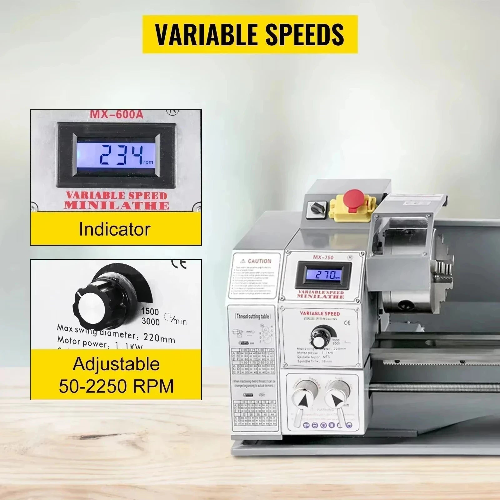 VEVOR Metal Lathe Mini